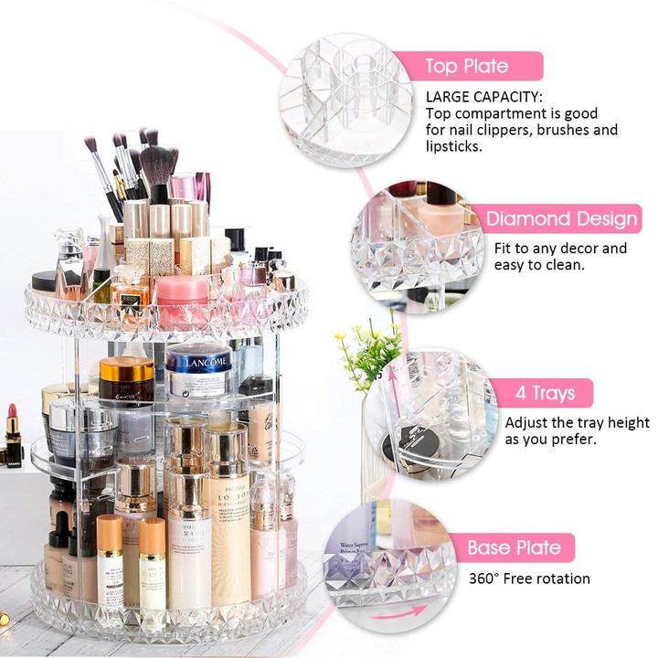 CRYSTAL COSMETIC STORAGE BOX