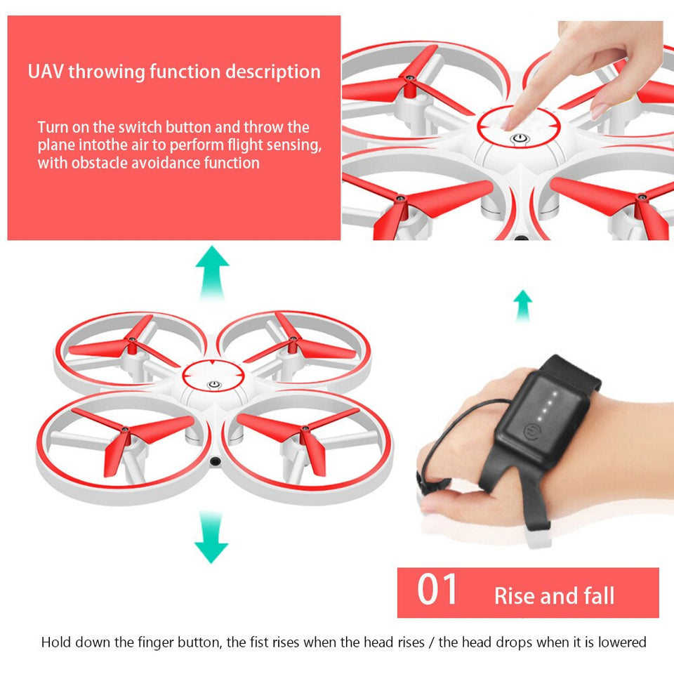 GESTURE REMOTE CONTROL FOUR AXIS SMART DRONE