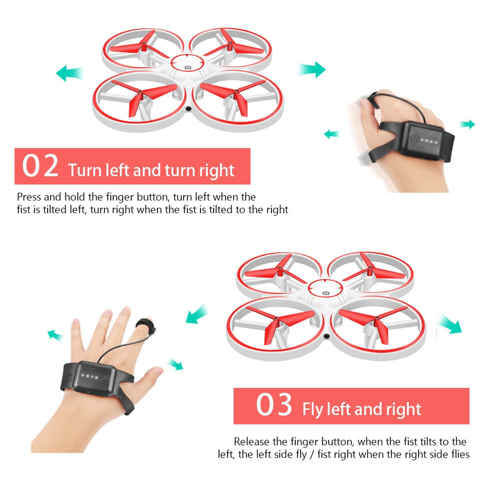 GESTURE REMOTE CONTROL FOUR AXIS SMART DRONE
