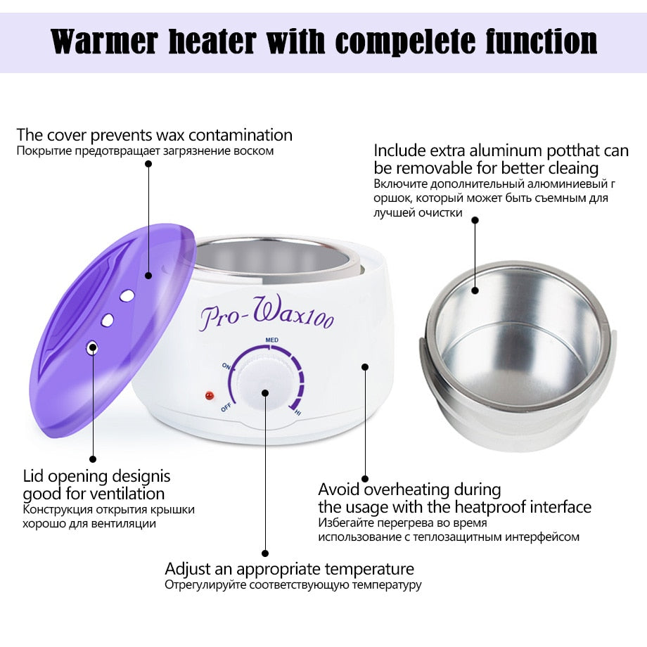WAX WARMER HAIR REMOVAL KIT